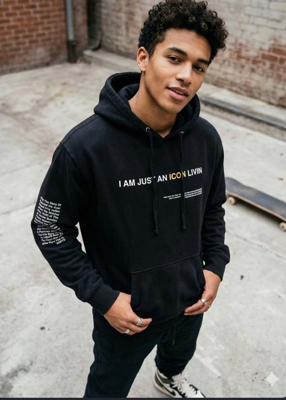 Jaden Smith × Msftsrep MSFTS Jaden Smith SYRE Icon Hoodie - Black